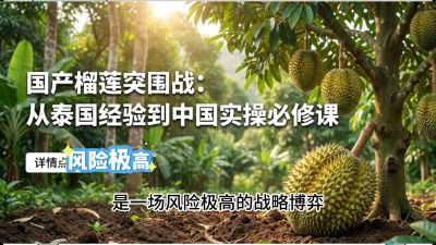 第一节：榴莲突围战：选址决策指南，告别赌运气，用硬指标圈定&ldquo;优生，课程：《国产榴莲突围战：从泰国经验到中国实操的8堂必修课（高阶实战版）》