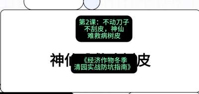 第2节：【物理手段】不动刀子不刮皮，神仙难救病树皮，课程：《经济作物冬季清园&middot;实战防坑指南》#识农AI