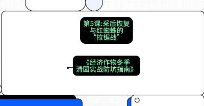 第5节：【柑橘清园】采后恢复与红蜘蛛的&ldquo;拉锯战&rdquo;，课程：《经济作物冬季清园&middot;实战防坑指南》#识农AI