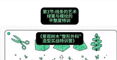 第03节：线条的艺术&mdash;&mdash;绿篱与模纹的平整度特训，课程：《景观树木&ldquo;整形外科&rdquo;造型实战特训营》#识农AI